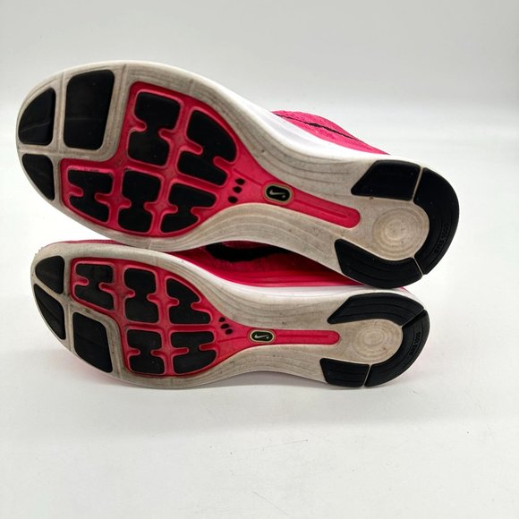 Nike Tenis Womens Flyknit One Lunarlon Running Shoes Pink/Volt Size 8 EUR 39 - Picture 10 of 13